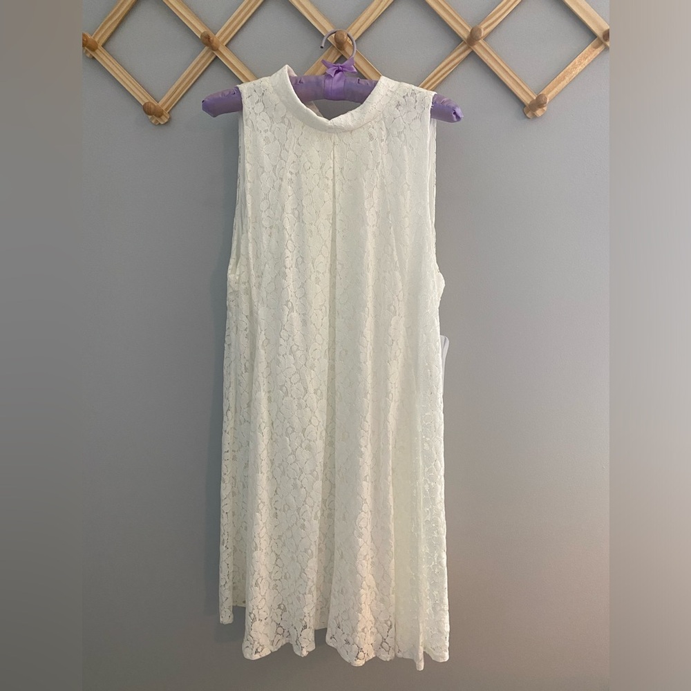 Signature Robbie Bee White Lace Dress X-Large NWT
